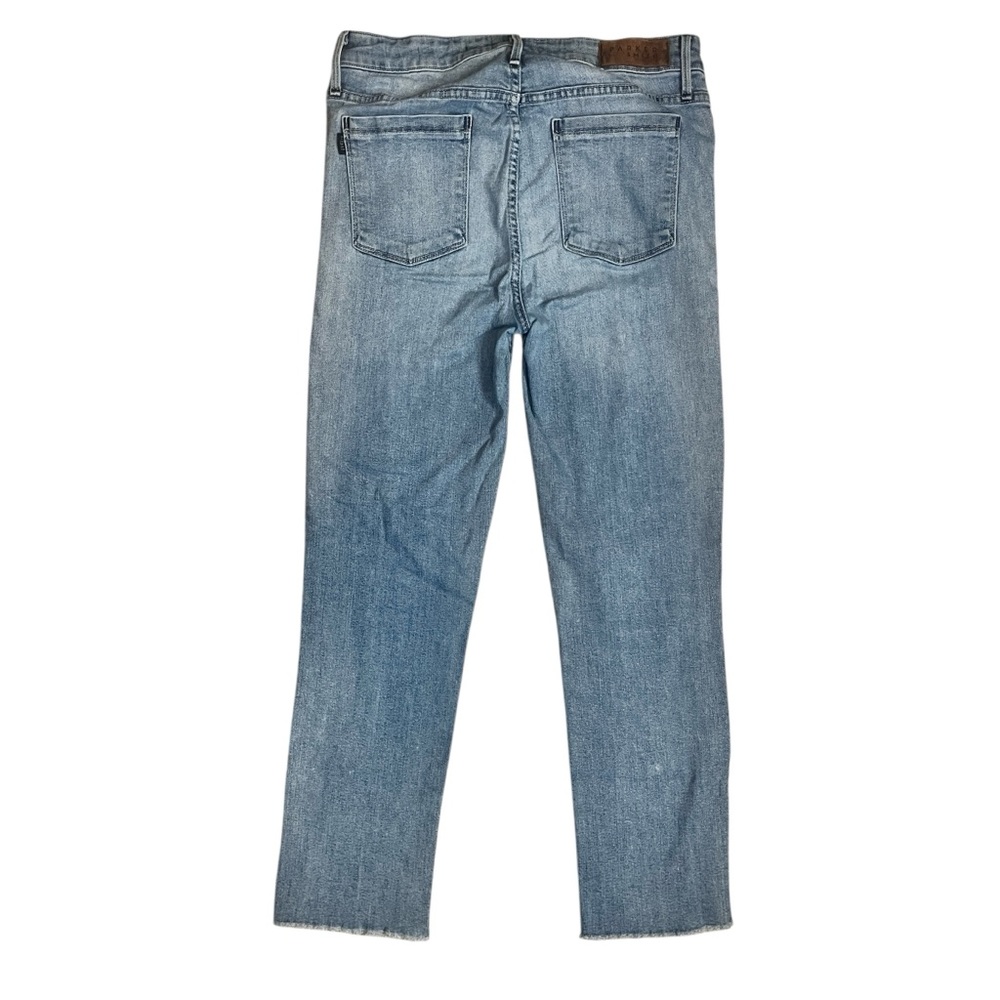 Parker Smith Mid Rise Ankle Crop Light Blue Straight Leg Jeans Sz 28/6 - Picture 9 of 11